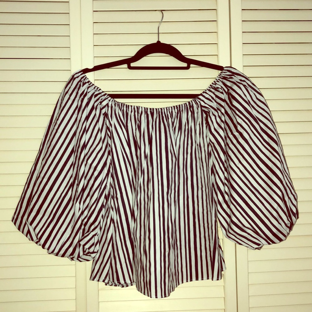 Chicwish balloon sleeve off the shoulder top